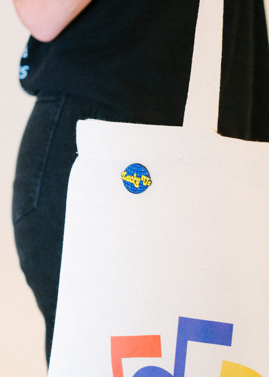 Lucky Us Globe Pin